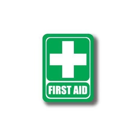 Ergomat 24in x 18in RECTANGLE SIGNS - FIRST AID DSV-SIGN 432 #2334 -UEN